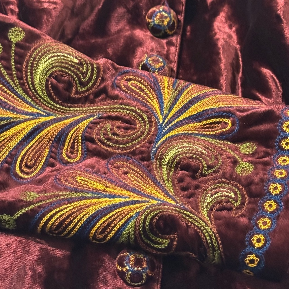 Double D Ranch Portia heavily embroidered adorned velvet jacket - Picture 7 of 14